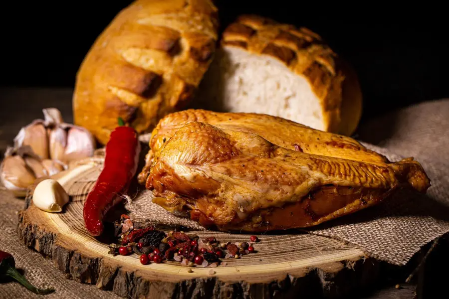 Piept de pui afumat d017, 500gr