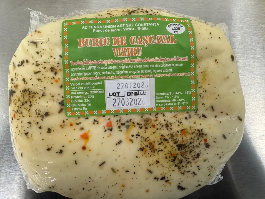 Buric de cașcaval din lapte de vacă Viziru, 500g
