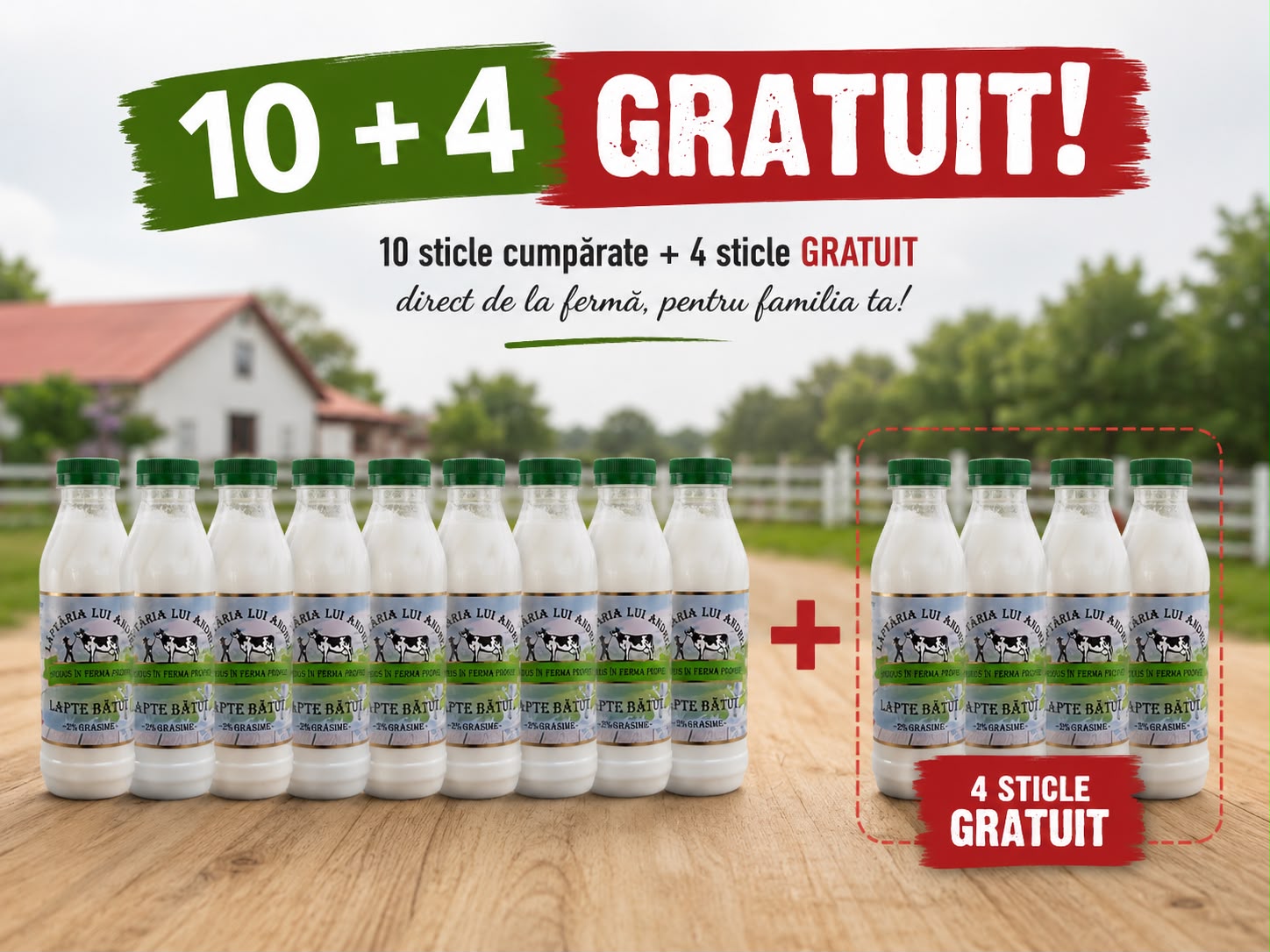 10+4 Pachet Lapte batut Laptaria lui Andrei - 500 g