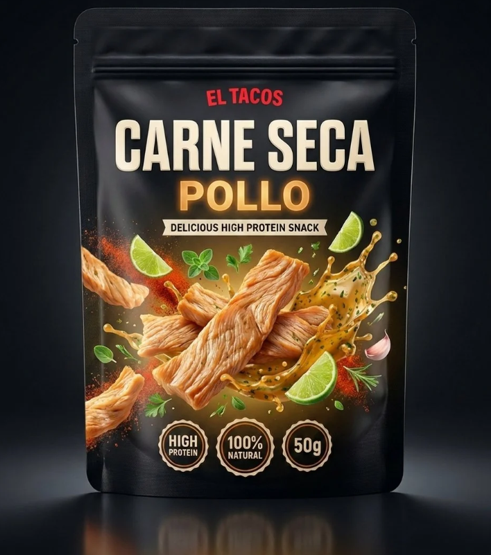 Carne Seca Pollo 50g — Chicken Jerky cu Lime & Miere