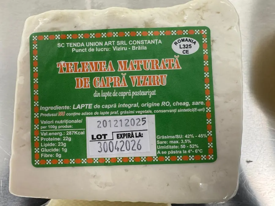 Telemea maturată din lapte de capră Viziru 500gr