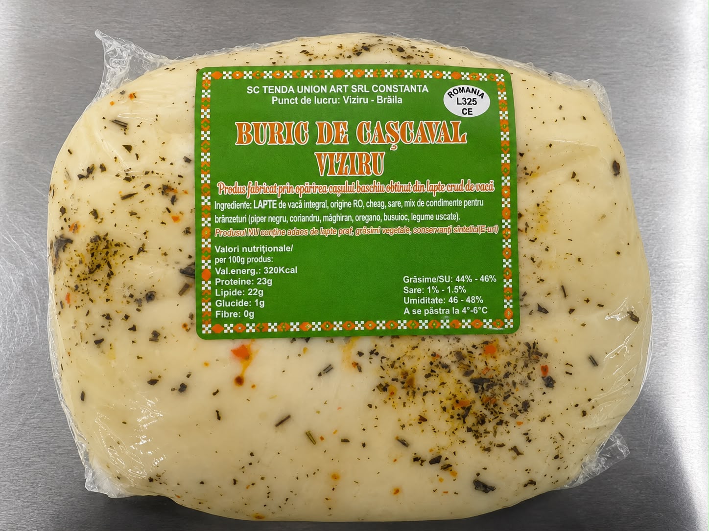 Buric de cașcaval din lapte de vacă Viziru, 500g